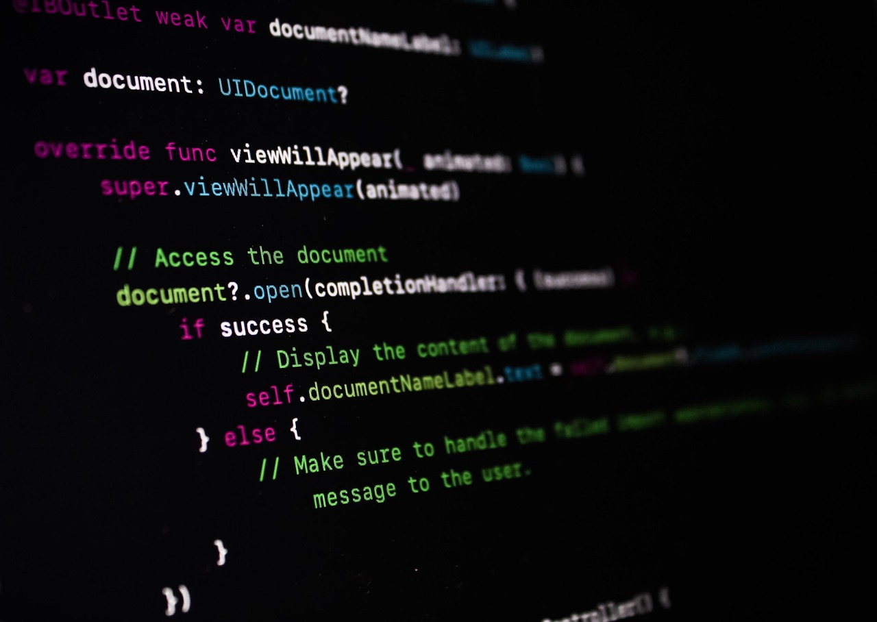Source code on a dark screen - unfamiliar processes running in the background are worth inspecting.